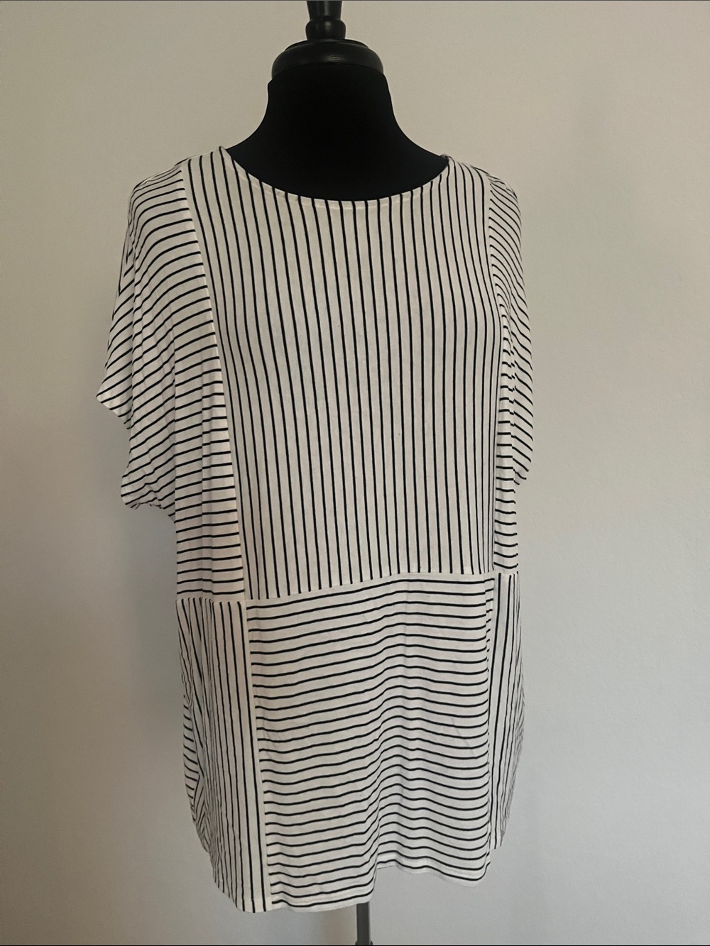 J.Jill Striped Short Sleeve Top